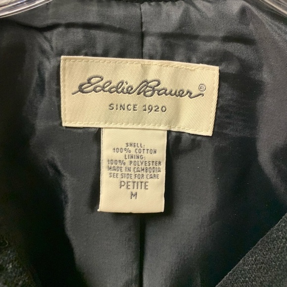 Eddie Bauer Womens Petite Medium Button Up Fully Lined Jacket Coat Blazer - Picture 3 of 8